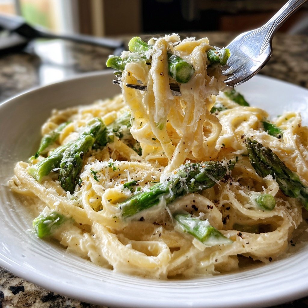 Romantic Creamy Asparagus Pasta