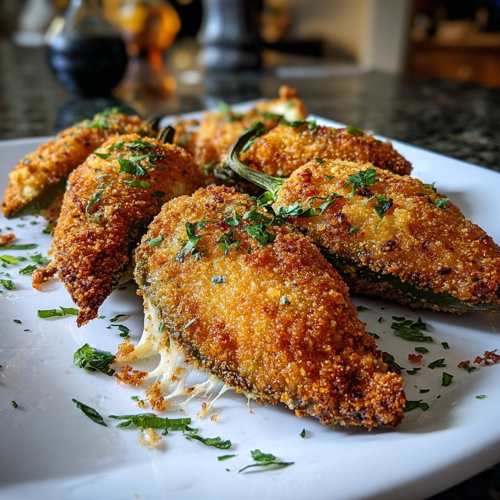Jalapeno Poppers with Mozzarella and Herbs