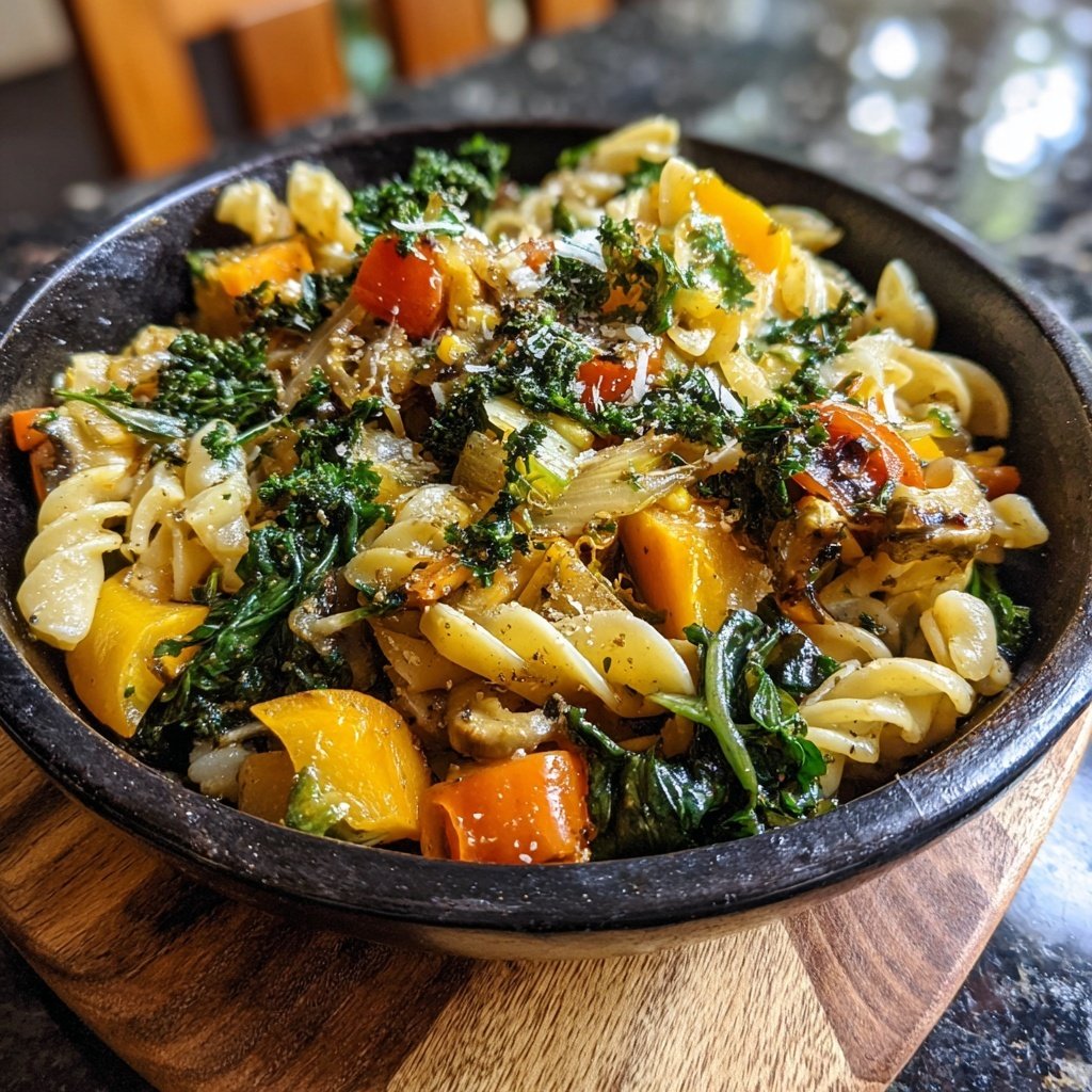 Herb Roasted Veggie Pasta Skillet