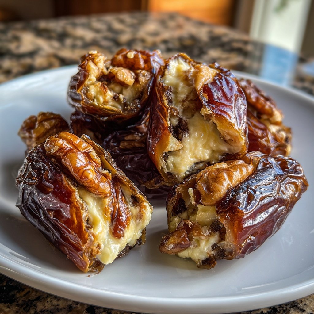 Valentines Snacks Cheese Stuffed Dates