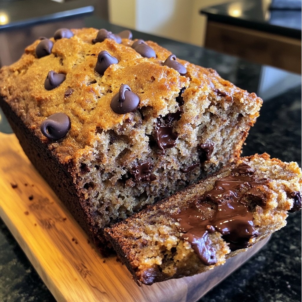 Banana Bread with Chocolate Chips Recipe