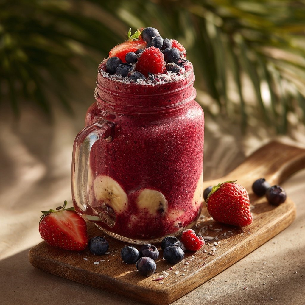 Mixed Berry Smoothie Breakfast