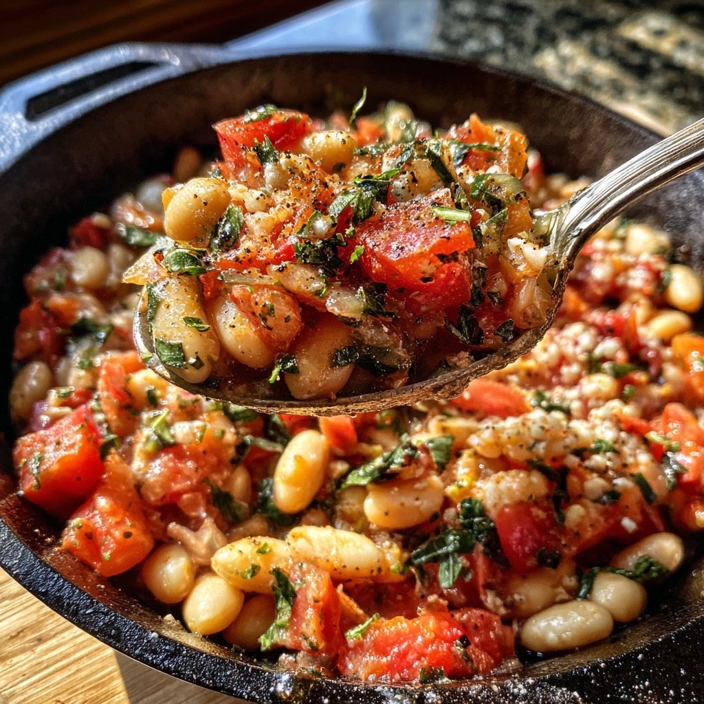 Tomato Herb White Bean Skillet