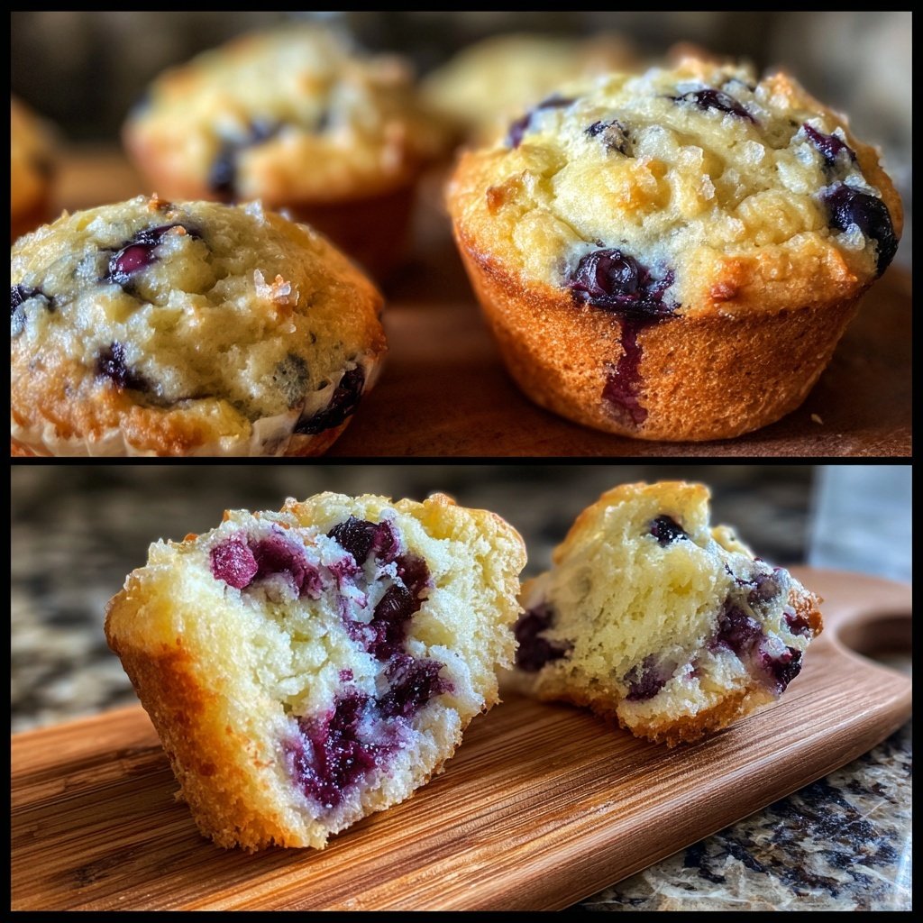 Lemon Blueberry Yogurt Muffins