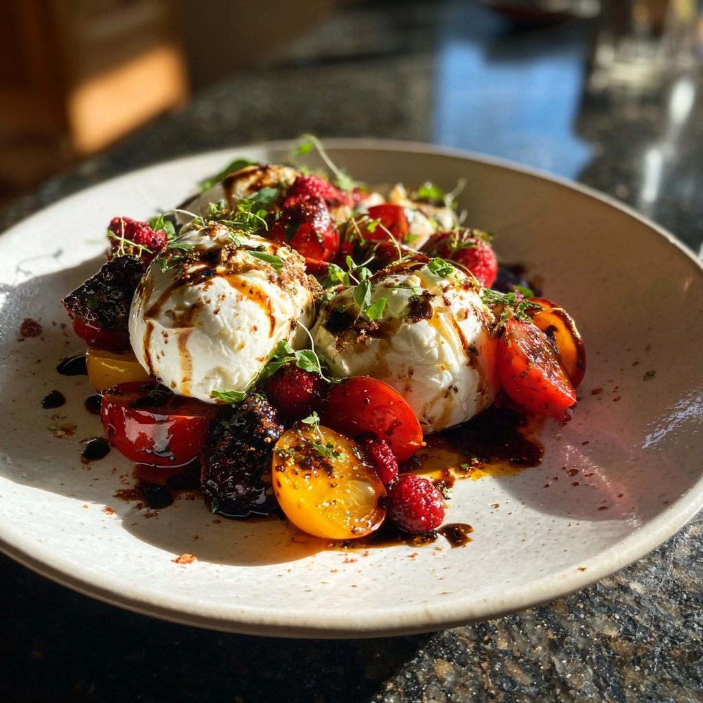 Burrata Salad with Balsamic Berries