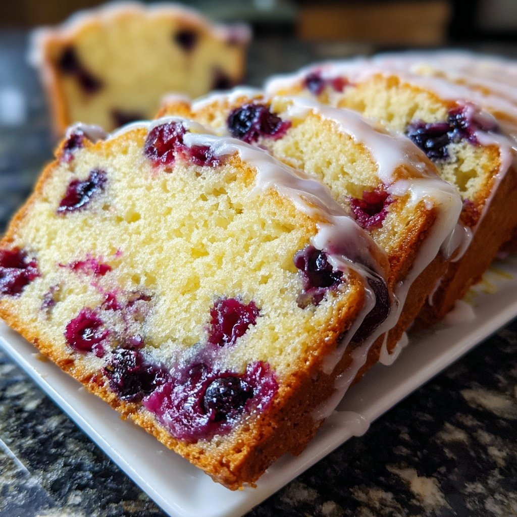 Blueberry Lemon Bread Slices