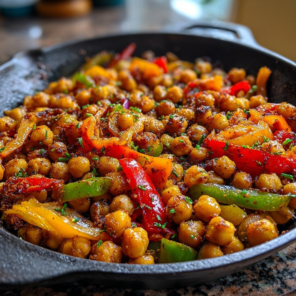 Jamaican Jerk Spiced Chickpea Skillet