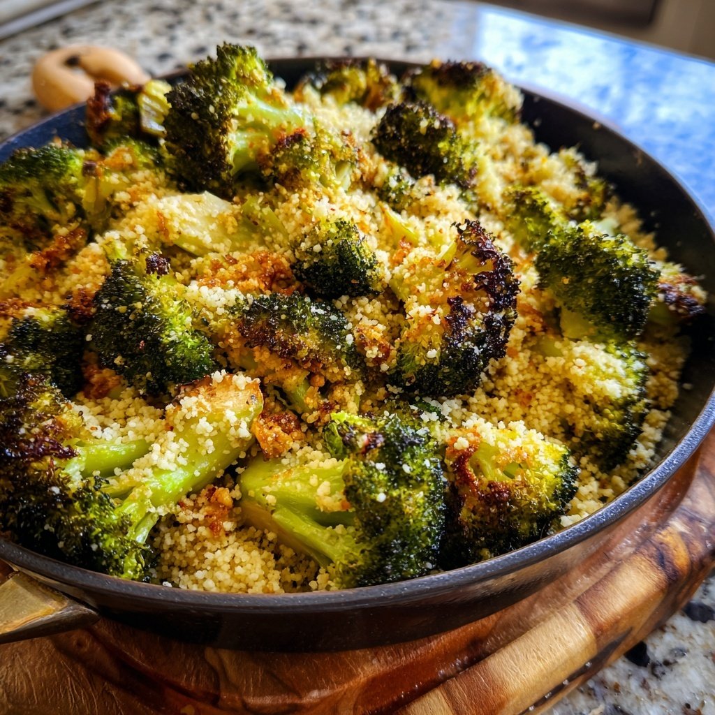 Roasted Broccoli Lemon Couscous