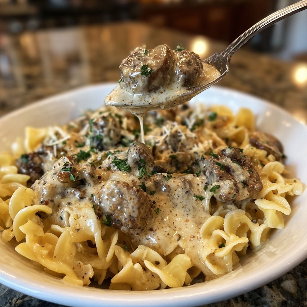 Ground Beef Stroganoff