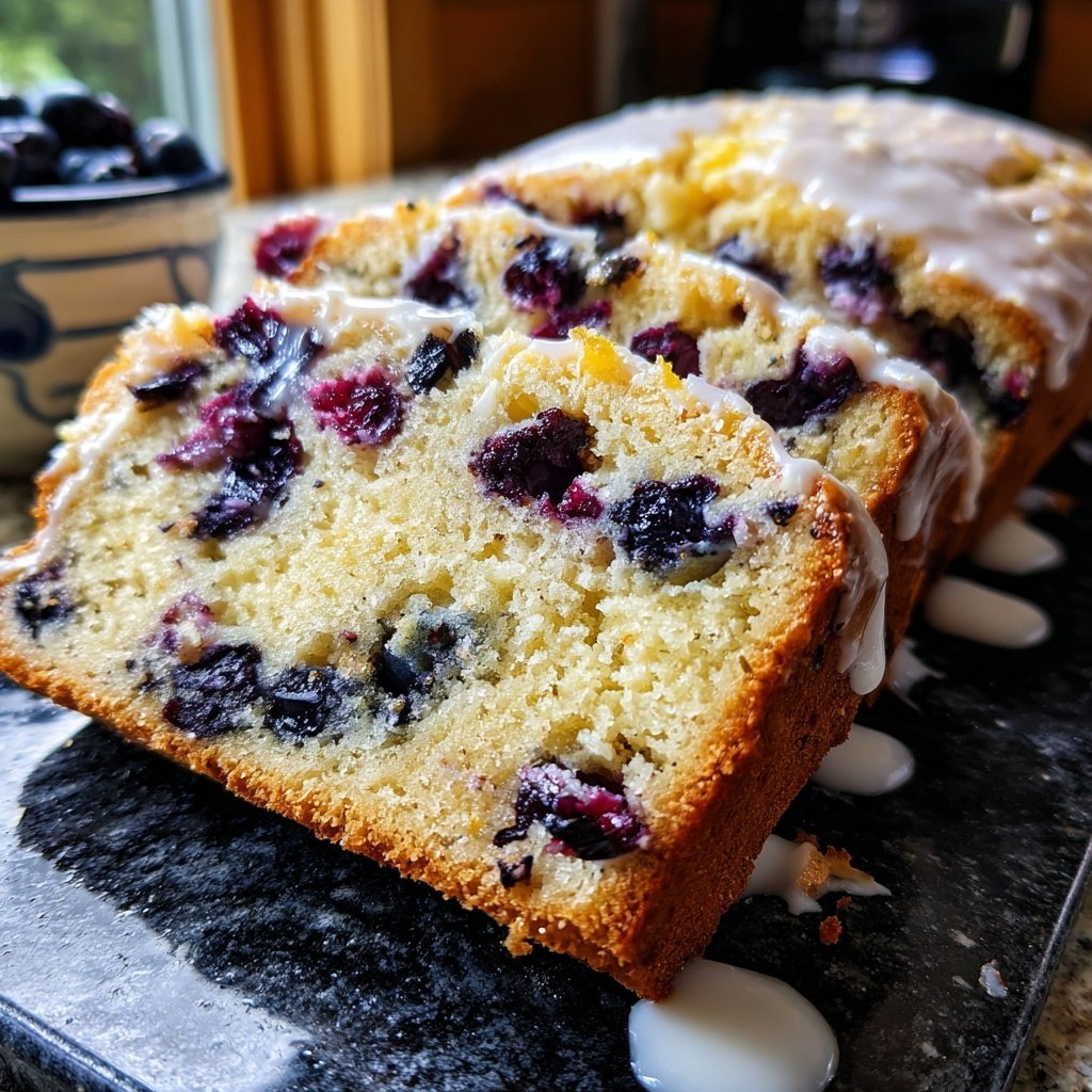 Blueberry Lemon Bread Slices