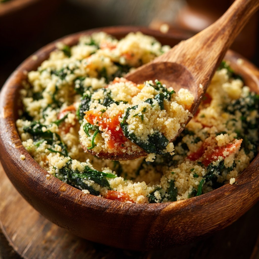 Creamy Spinach Tomato Couscous