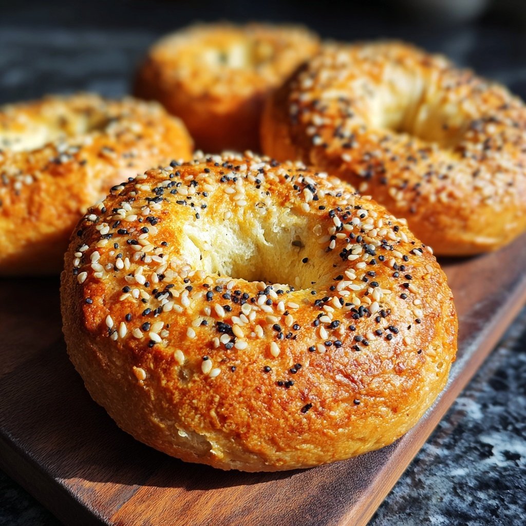 Protein Bagels With Sesame Seeds