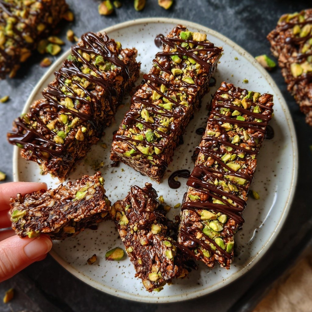 Chocolate Pistachio Snack Bars