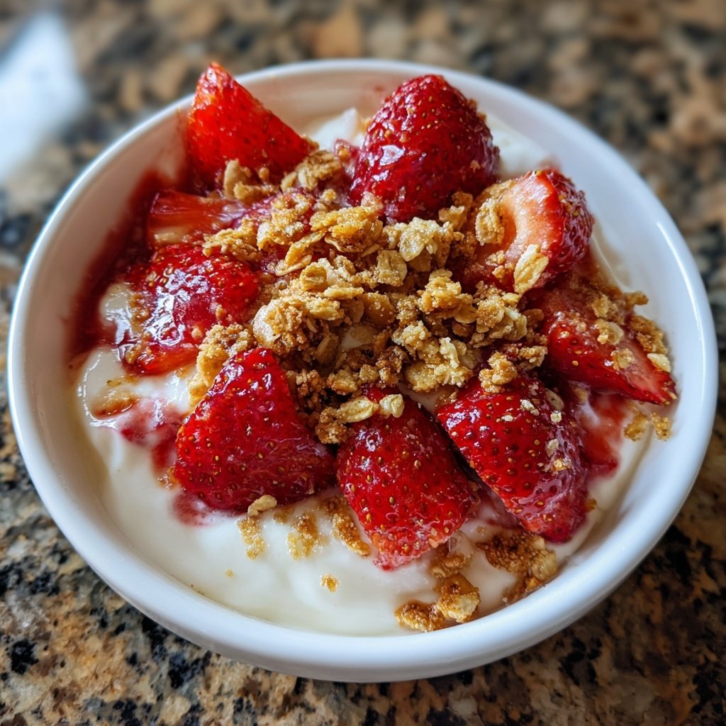 Strawberry Cheesecake Yogurt Bowl