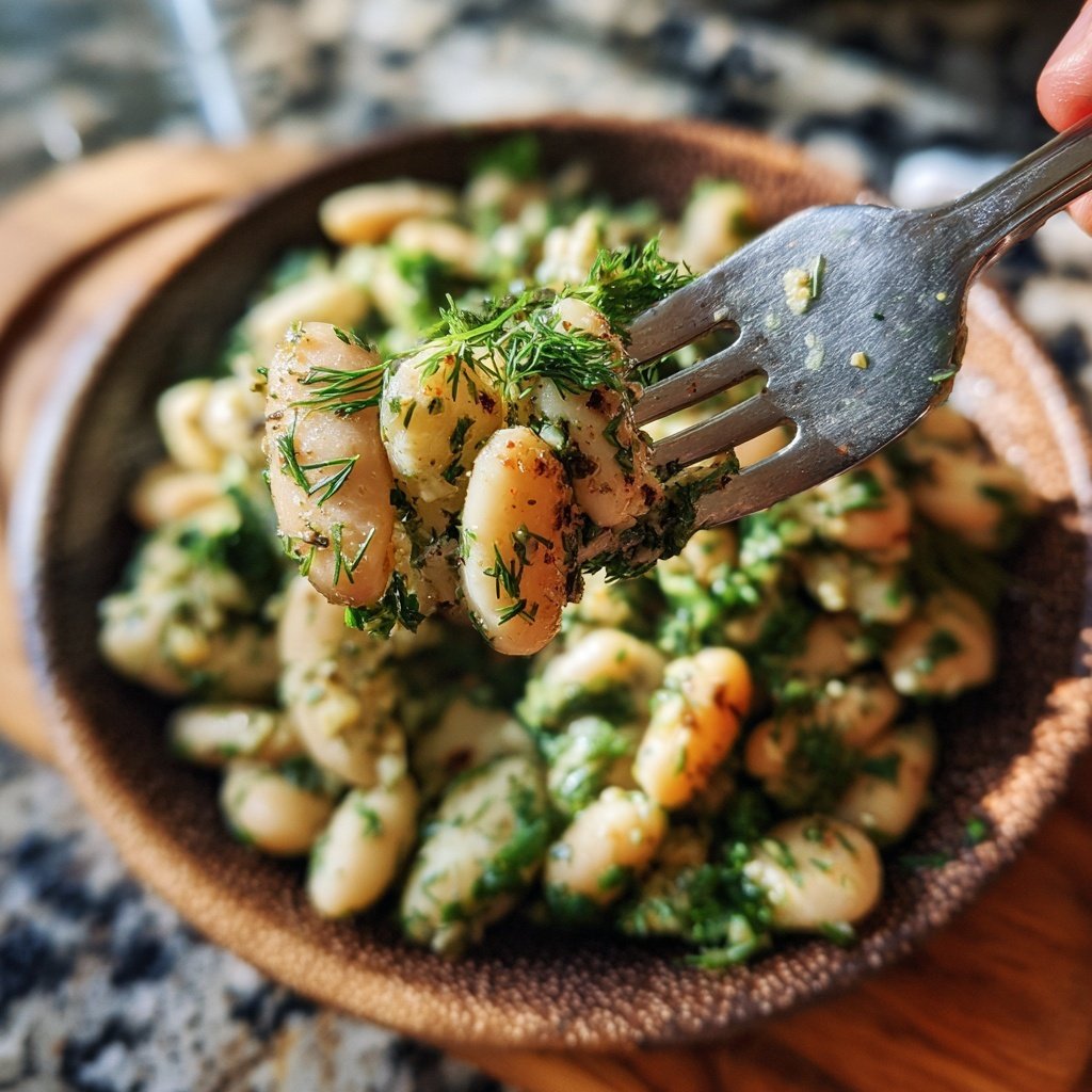 Healthy Lunch Lemon Dill White Bean Salad