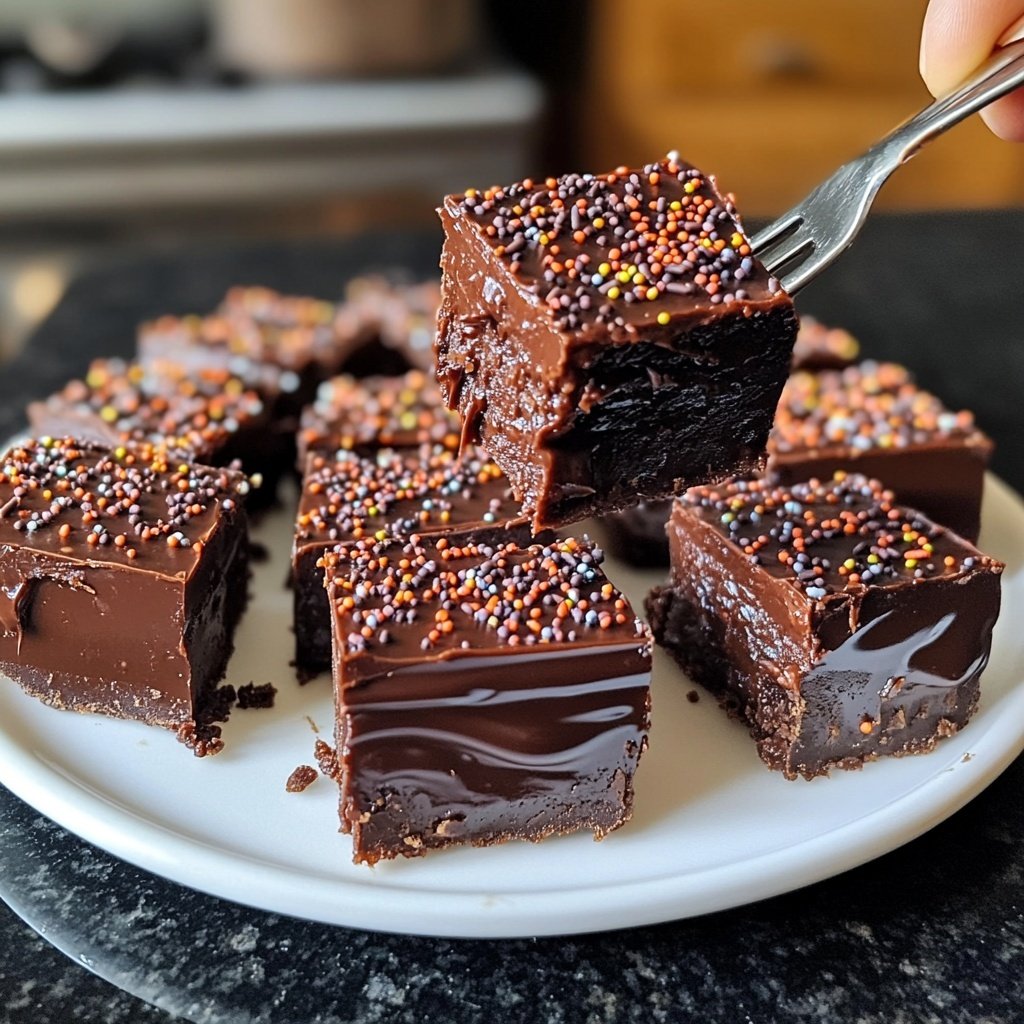 Valentines Treats Chocolate Fudge Squares