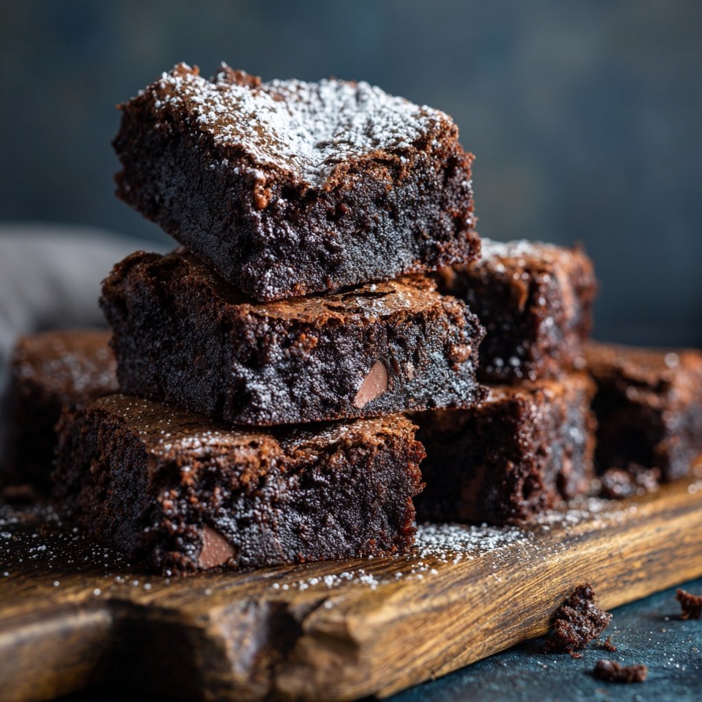 Chewy Brownies Using Sourdough Starter