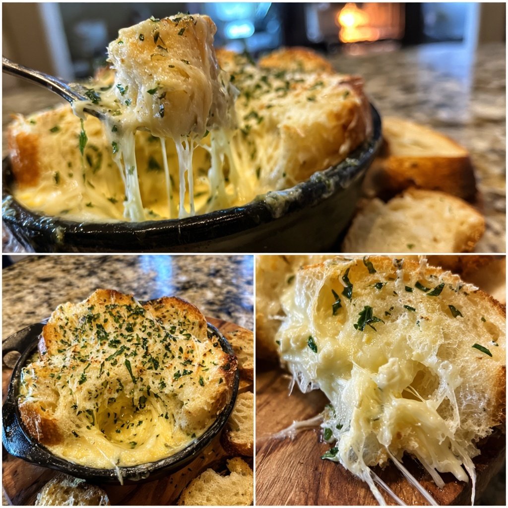 Fondue with Swiss Cheese and Herbs